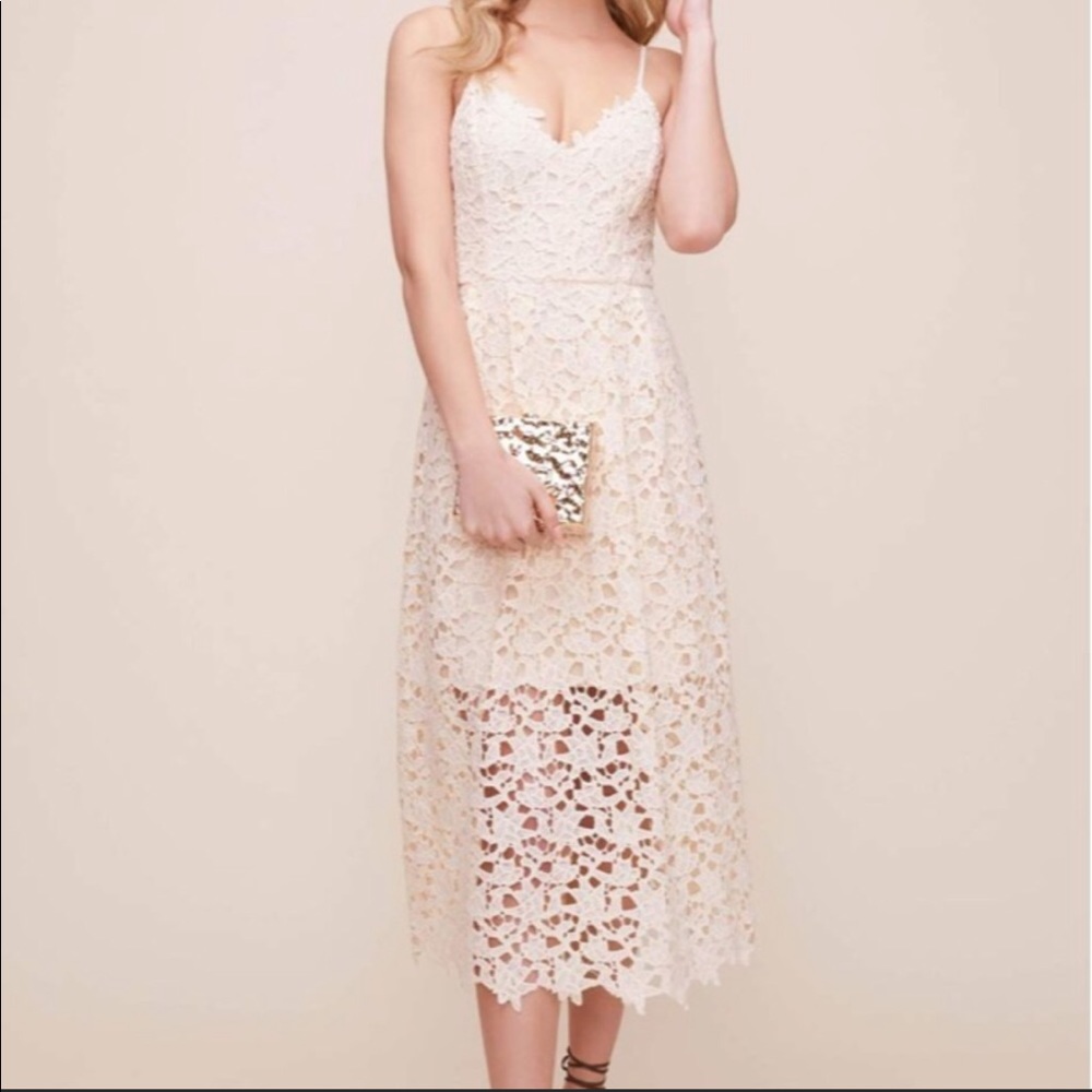 ASTR Lace Midi Dress